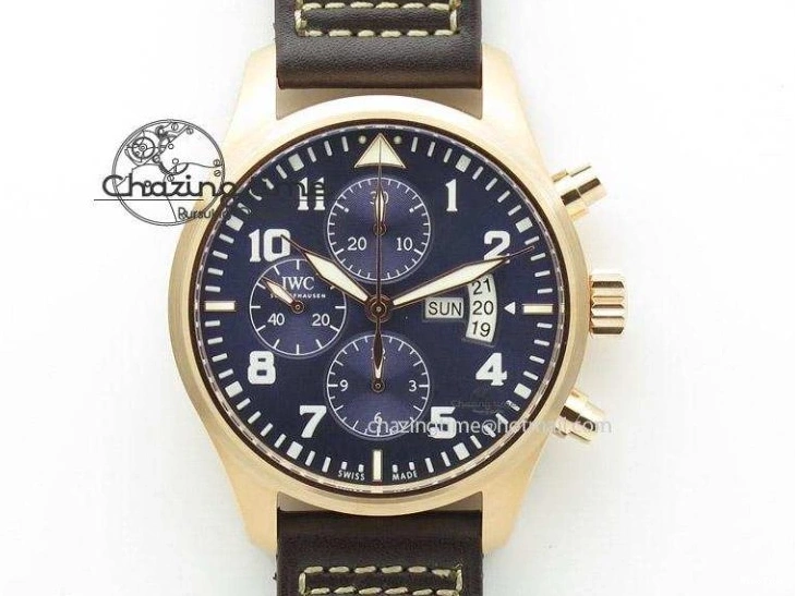 MIROTIME 0808 UrbanChic Pilot Chrono 2016 IW377714 ZF 1:1 Best Edition Blue Dial On SS Bracelet A7750 V 7272